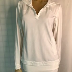 Columbia Hooded Lightweight Pullover LS White